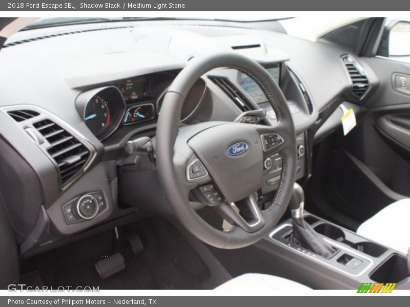 Shadow Black / Medium Light Stone 2018 Ford Escape SEL