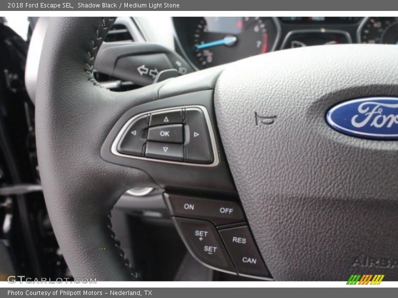 Shadow Black / Medium Light Stone 2018 Ford Escape SEL
