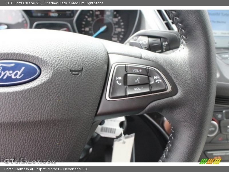 Shadow Black / Medium Light Stone 2018 Ford Escape SEL