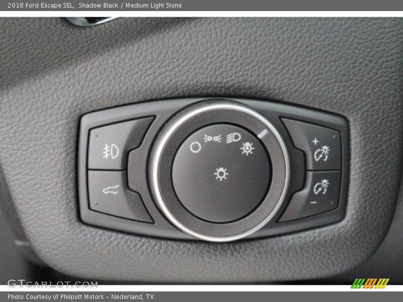 Shadow Black / Medium Light Stone 2018 Ford Escape SEL