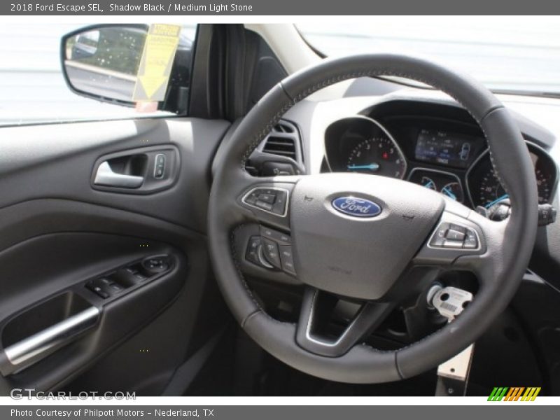 Shadow Black / Medium Light Stone 2018 Ford Escape SEL