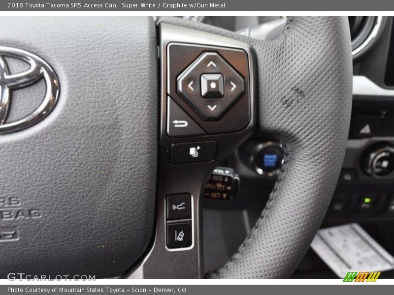 Super White / Graphite w/Gun Metal 2018 Toyota Tacoma SR5 Access Cab