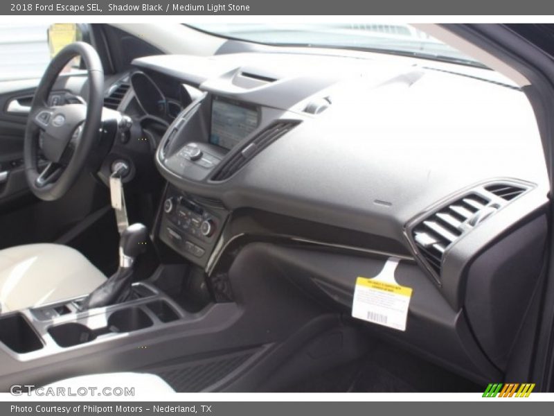 Shadow Black / Medium Light Stone 2018 Ford Escape SEL