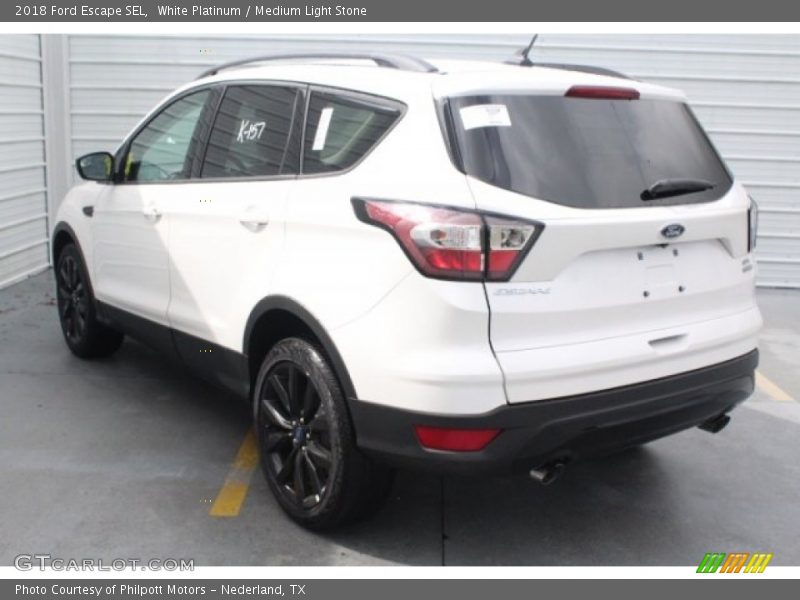 White Platinum / Medium Light Stone 2018 Ford Escape SEL