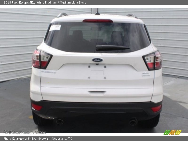 White Platinum / Medium Light Stone 2018 Ford Escape SEL
