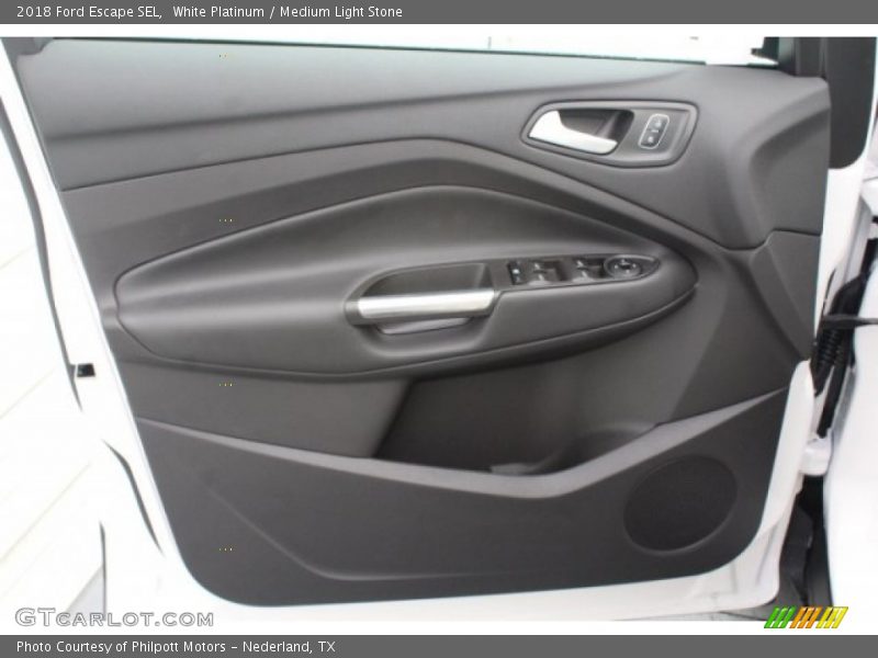 White Platinum / Medium Light Stone 2018 Ford Escape SEL