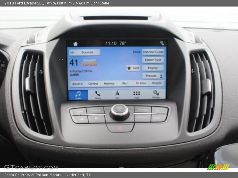 White Platinum / Medium Light Stone 2018 Ford Escape SEL