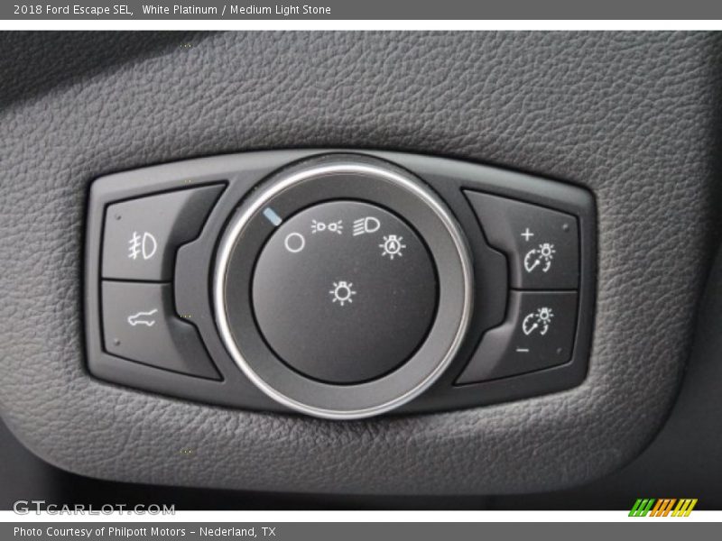 White Platinum / Medium Light Stone 2018 Ford Escape SEL