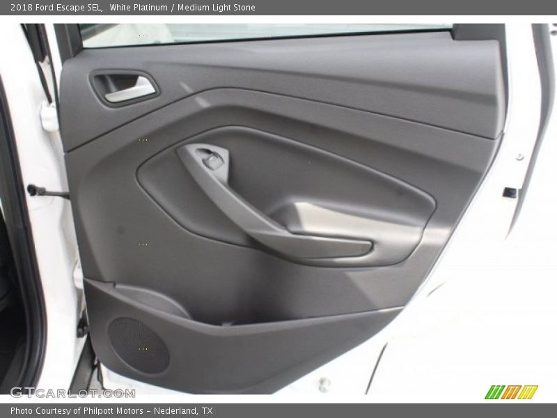 White Platinum / Medium Light Stone 2018 Ford Escape SEL