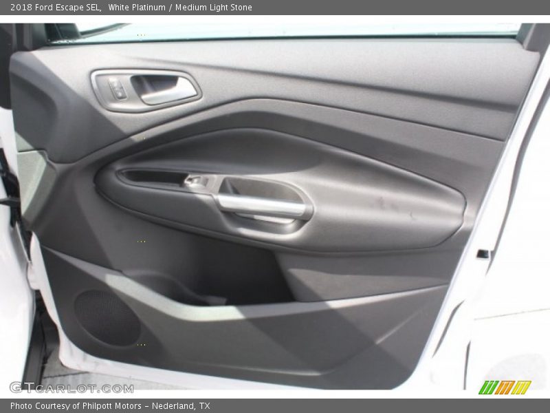 White Platinum / Medium Light Stone 2018 Ford Escape SEL