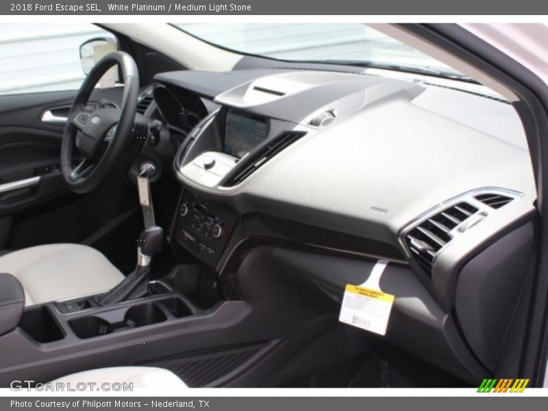 White Platinum / Medium Light Stone 2018 Ford Escape SEL