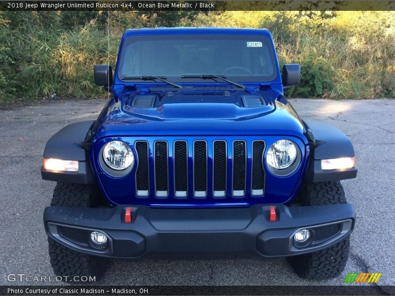 Ocean Blue Metallic / Black 2018 Jeep Wrangler Unlimited Rubicon 4x4