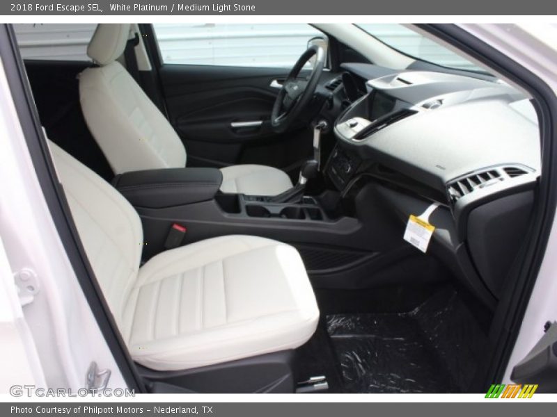 White Platinum / Medium Light Stone 2018 Ford Escape SEL