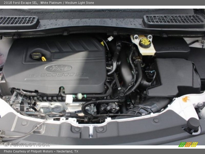 White Platinum / Medium Light Stone 2018 Ford Escape SEL
