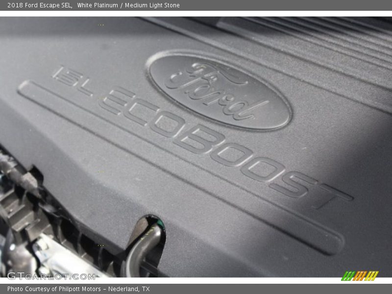 White Platinum / Medium Light Stone 2018 Ford Escape SEL