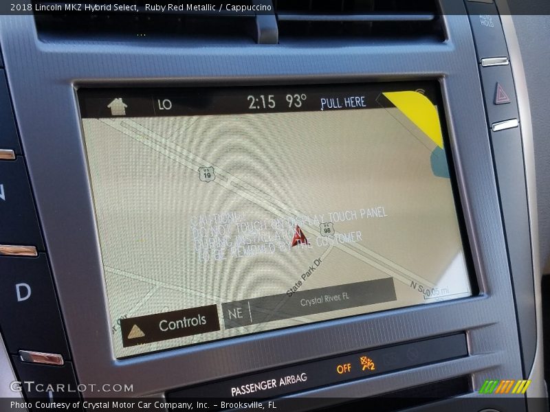 Navigation of 2018 MKZ Hybrid Select