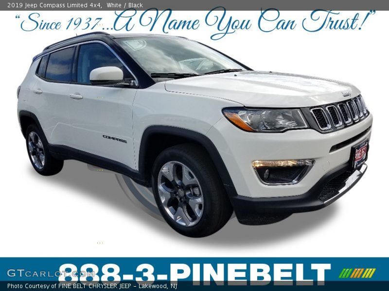 White / Black 2019 Jeep Compass Limited 4x4