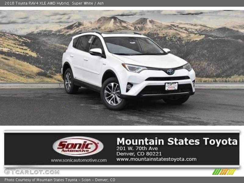 Super White / Ash 2018 Toyota RAV4 XLE AWD Hybrid