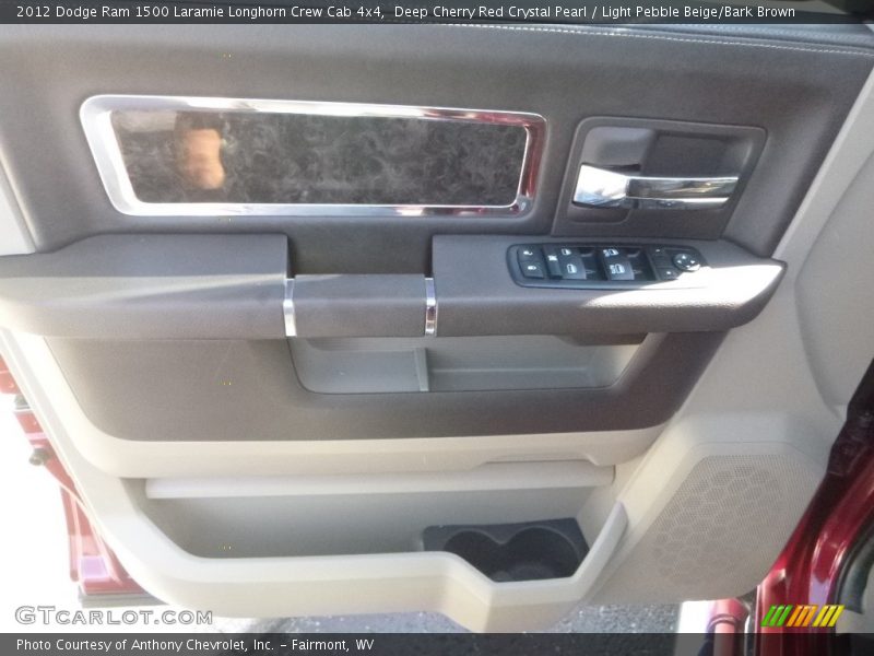 Deep Cherry Red Crystal Pearl / Light Pebble Beige/Bark Brown 2012 Dodge Ram 1500 Laramie Longhorn Crew Cab 4x4