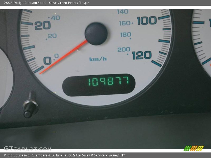 Onyx Green Pearl / Taupe 2002 Dodge Caravan Sport