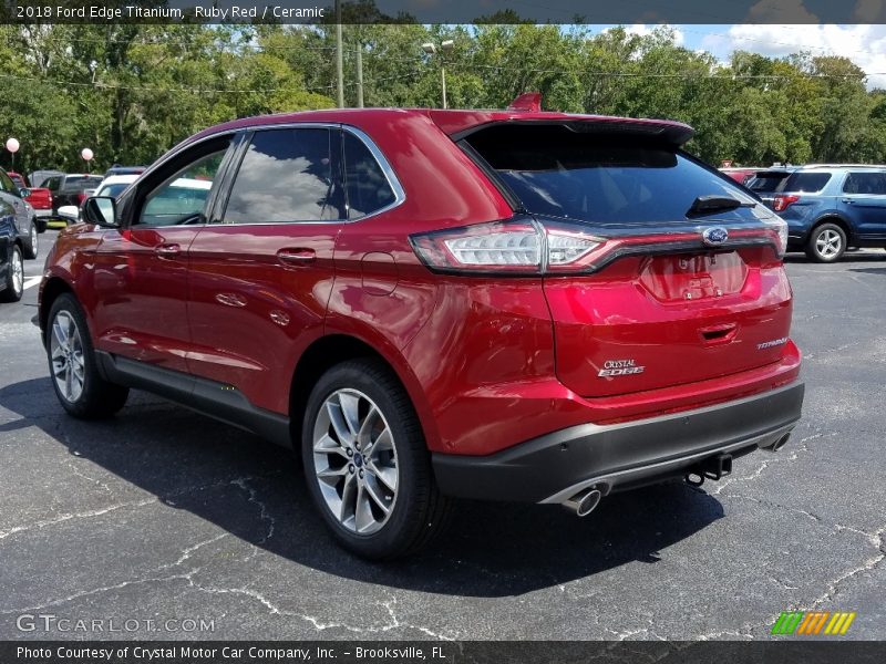 Ruby Red / Ceramic 2018 Ford Edge Titanium