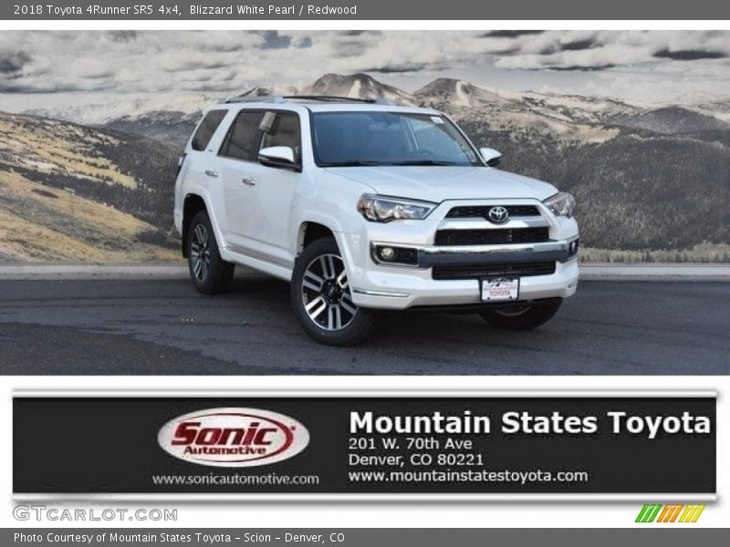 Blizzard White Pearl / Redwood 2018 Toyota 4Runner SR5 4x4
