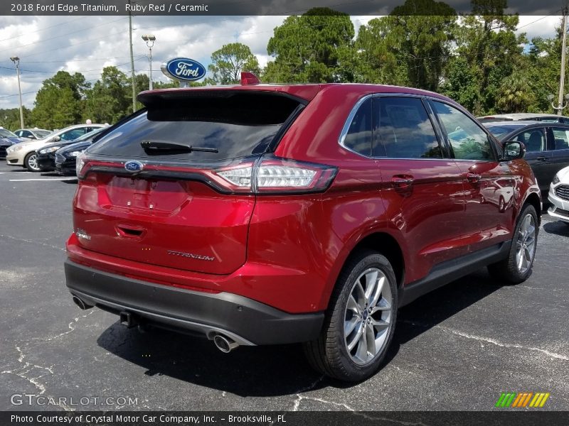 Ruby Red / Ceramic 2018 Ford Edge Titanium