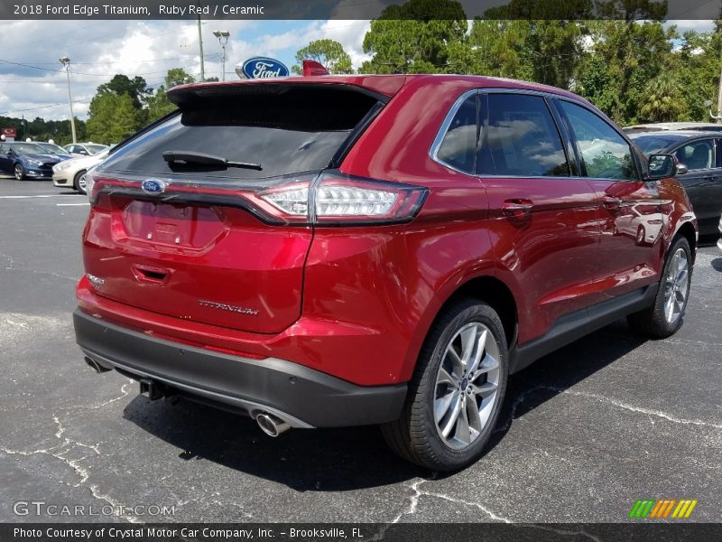 Ruby Red / Ceramic 2018 Ford Edge Titanium