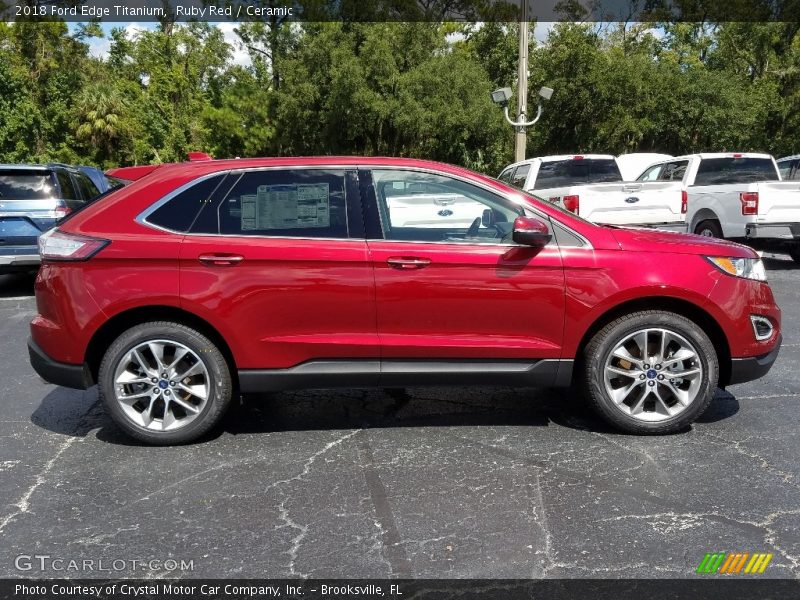 Ruby Red / Ceramic 2018 Ford Edge Titanium