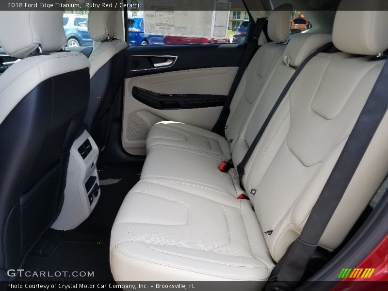 Ruby Red / Ceramic 2018 Ford Edge Titanium