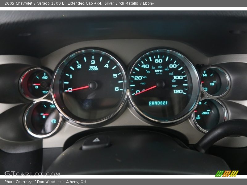Silver Birch Metallic / Ebony 2009 Chevrolet Silverado 1500 LT Extended Cab 4x4