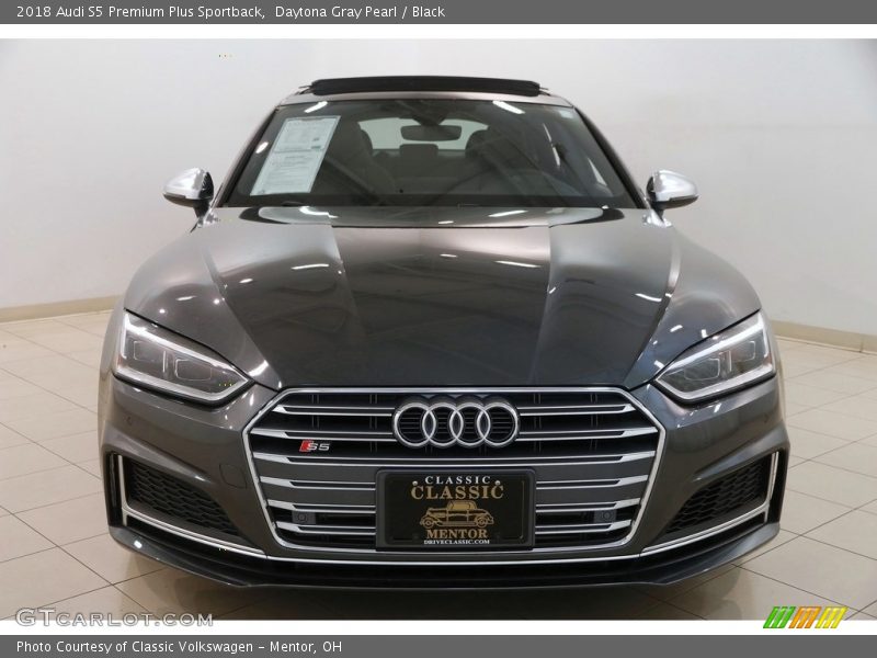 Daytona Gray Pearl / Black 2018 Audi S5 Premium Plus Sportback