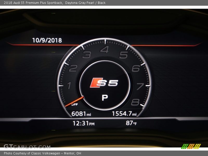  2018 S5 Premium Plus Sportback Premium Plus Sportback Gauges
