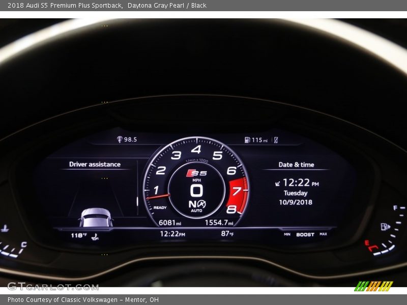  2018 S5 Premium Plus Sportback Premium Plus Sportback Gauges