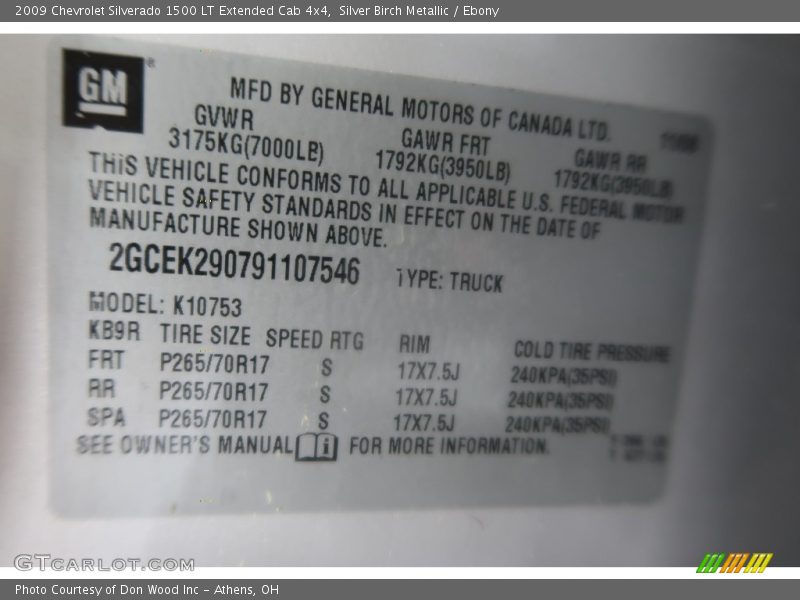 Silver Birch Metallic / Ebony 2009 Chevrolet Silverado 1500 LT Extended Cab 4x4