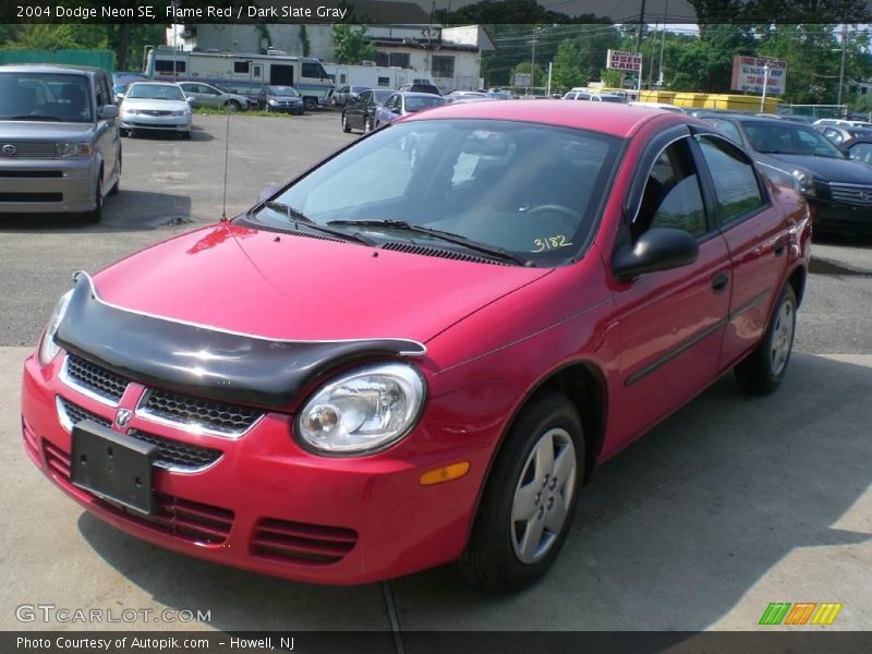 Flame Red / Dark Slate Gray 2004 Dodge Neon SE