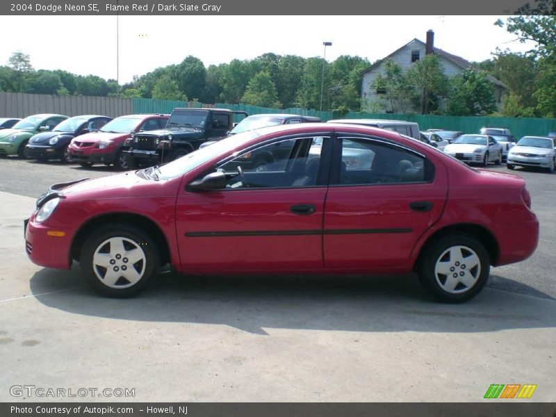 Flame Red / Dark Slate Gray 2004 Dodge Neon SE