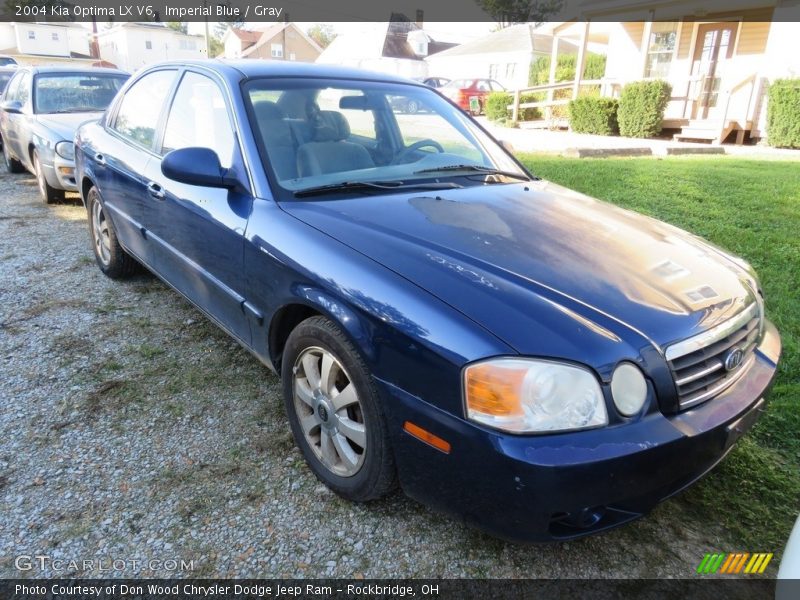 Imperial Blue / Gray 2004 Kia Optima LX V6