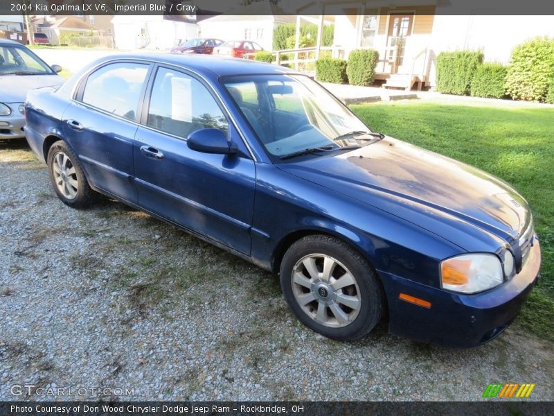 Imperial Blue / Gray 2004 Kia Optima LX V6