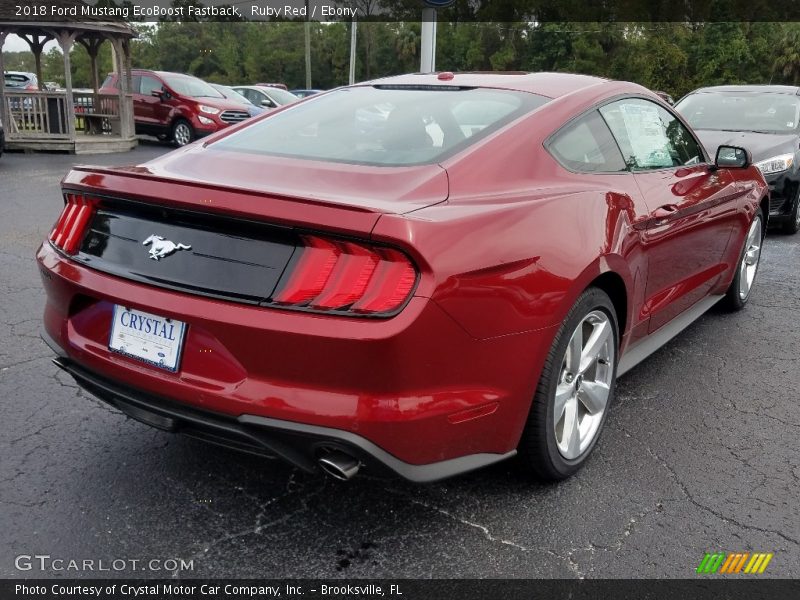 Ruby Red / Ebony 2018 Ford Mustang EcoBoost Fastback