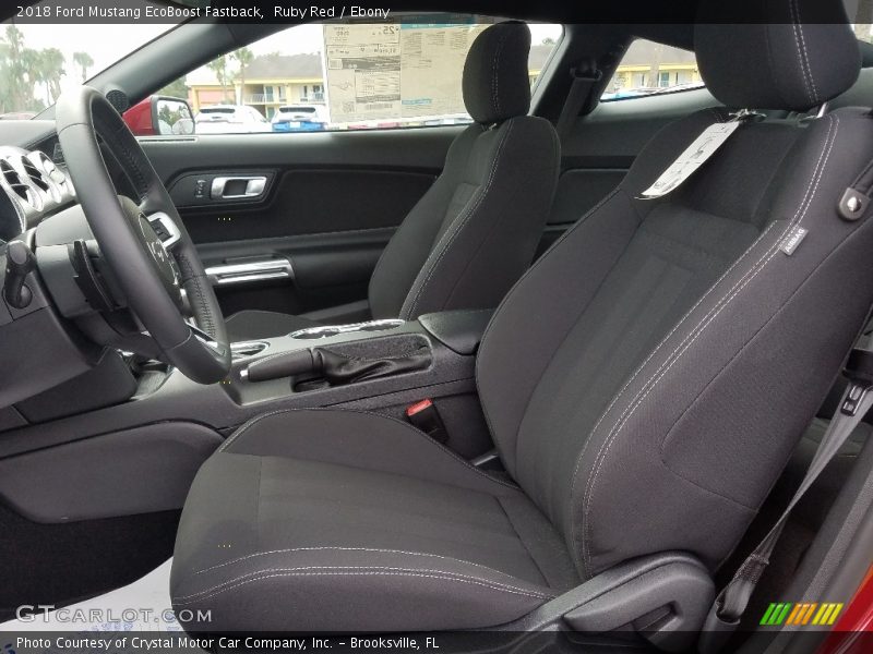 Front Seat of 2018 Mustang EcoBoost Fastback