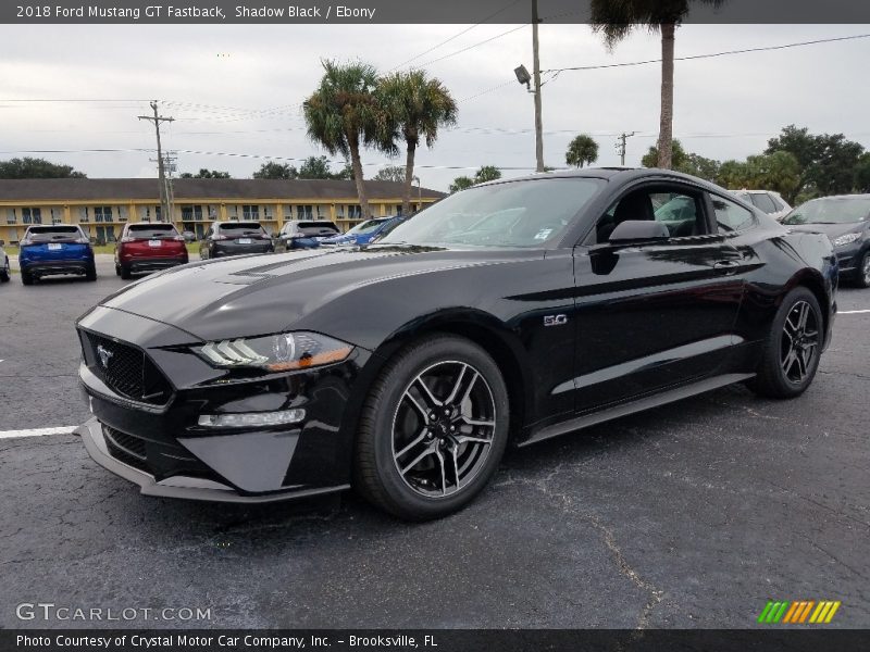 Front 3/4 View of 2018 Mustang GT Fastback