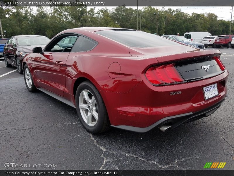 Ruby Red / Ebony 2018 Ford Mustang EcoBoost Fastback