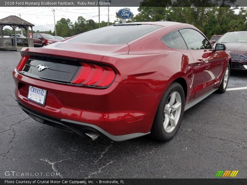 Ruby Red / Ebony 2018 Ford Mustang EcoBoost Fastback