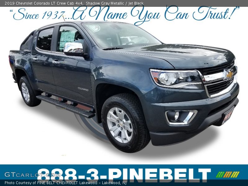 Shadow Gray Metallic / Jet Black 2019 Chevrolet Colorado LT Crew Cab 4x4