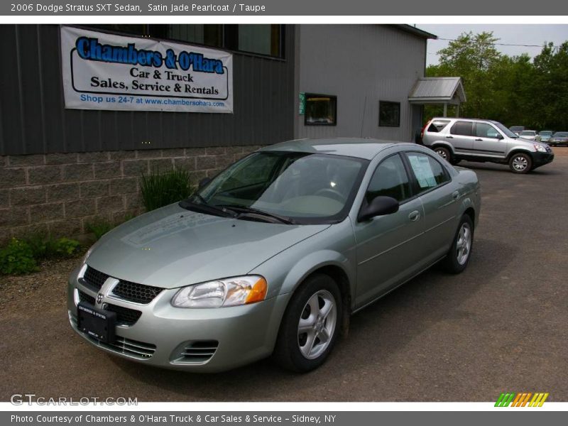 Satin Jade Pearlcoat / Taupe 2006 Dodge Stratus SXT Sedan