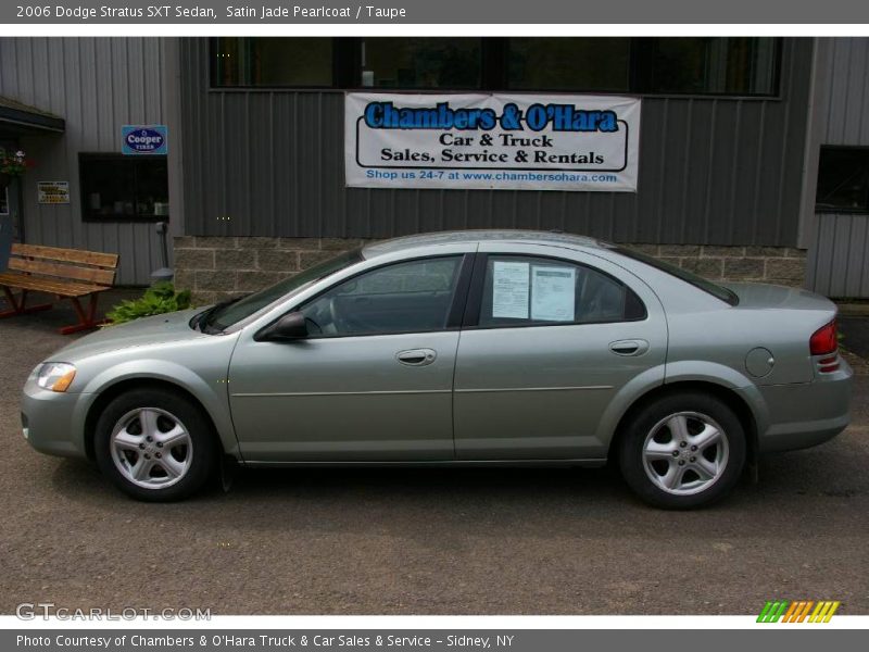 Satin Jade Pearlcoat / Taupe 2006 Dodge Stratus SXT Sedan