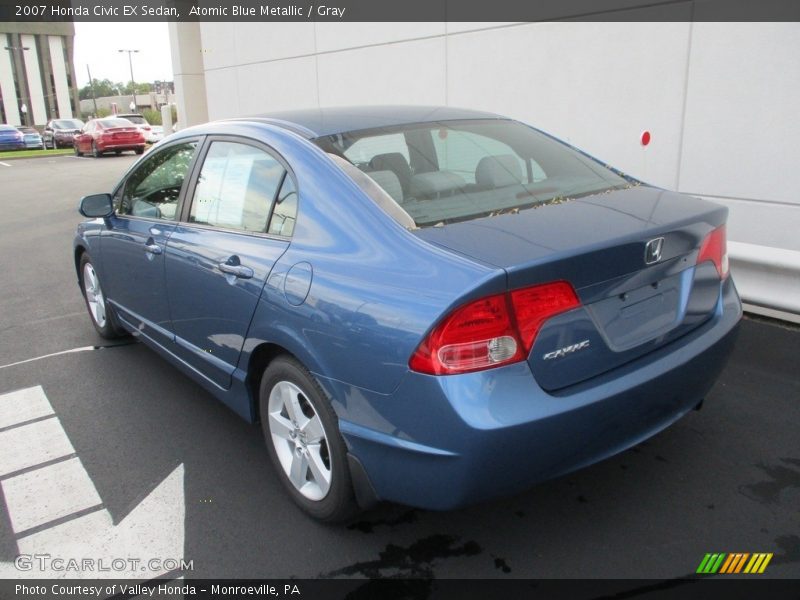 Atomic Blue Metallic / Gray 2007 Honda Civic EX Sedan