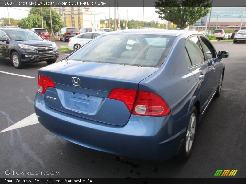 Atomic Blue Metallic / Gray 2007 Honda Civic EX Sedan