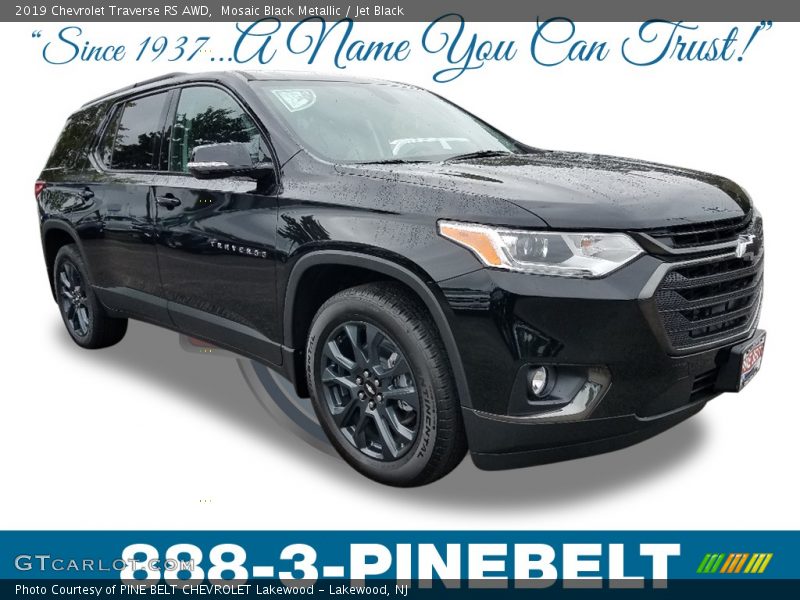 Mosaic Black Metallic / Jet Black 2019 Chevrolet Traverse RS AWD